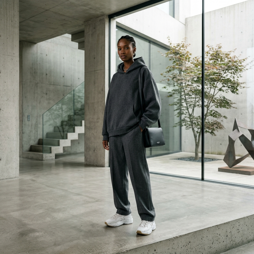 Dark oversized sweatshirt and joggers