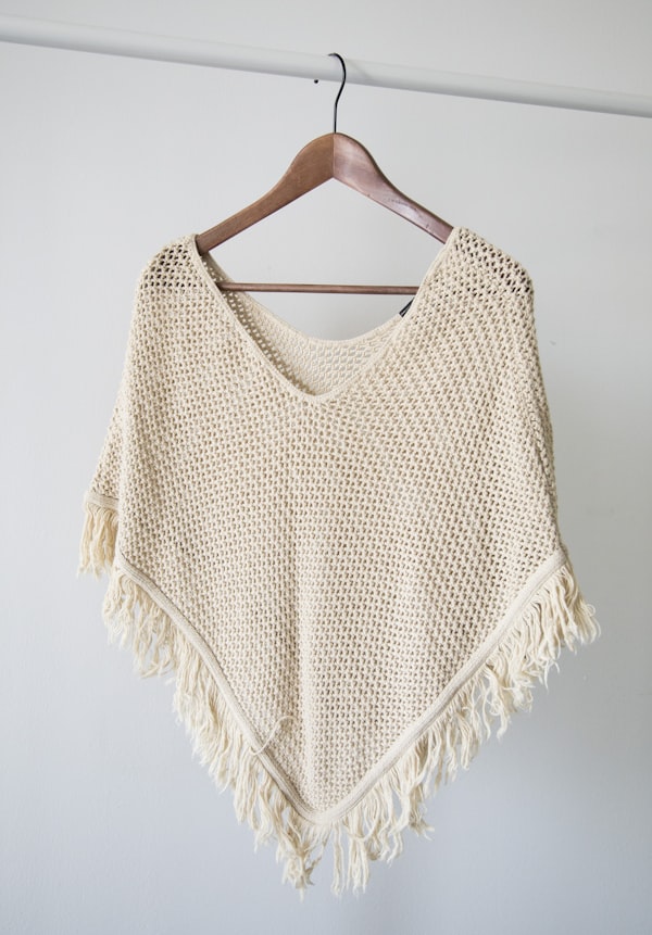 Textured cream knit top
